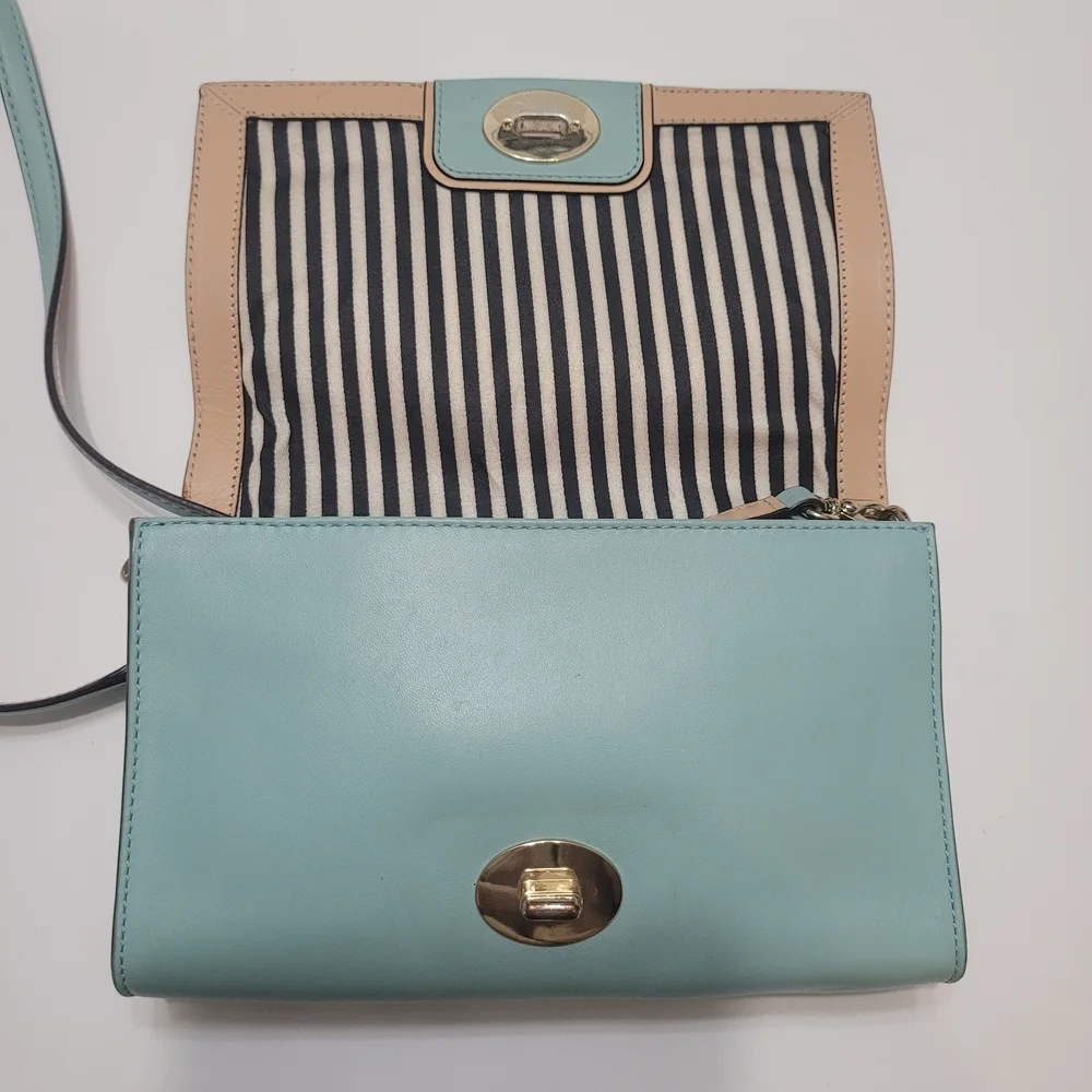 Kate Spade Juliana Leather Crossbody Purse Turquoise